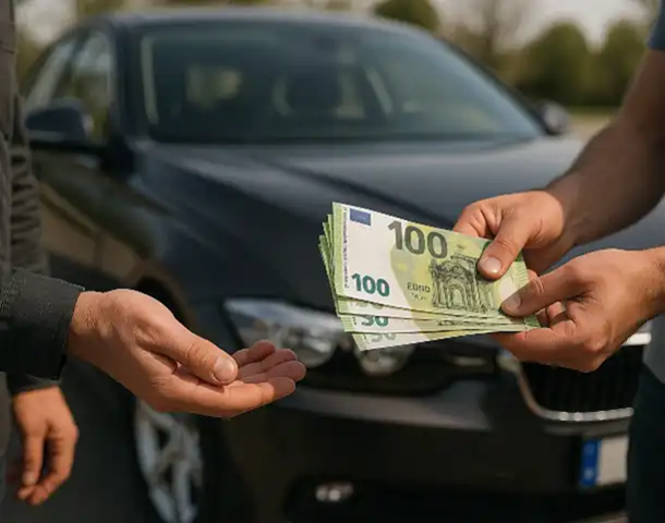 Barkauf eines Fahrzeugs beim Autoankauf in Viersen, der eine unkomplizierte und schnelle Abwicklung bietet.